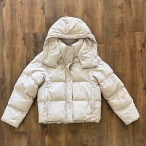Women's Cream Puffer Jacket